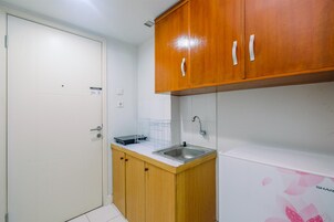 Estúdio luxo | Cozinha privada | Geladeira, cooktop