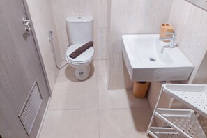 Apartamento luxo | Banheiro | Chuveiro, toalhas de banho