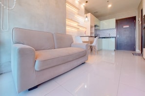 Deluxe Apartment | Living area | Offices - Warm And Homey 1Br At Brooklyn Alam Sutera Apartment (South Tangerang)