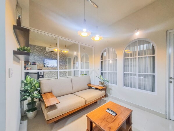 Deluxe Apartment | Living area - Good Place And Homey 1Br At Uttara The Icon Apartment (Depok)