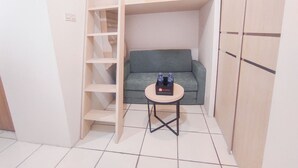 Deluxe Apartment | Living area - Minimalist And Comfortable Stay 1Br (No Kitchen) At The City Square Apartment (Surabaya)
