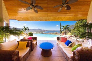Terrace/patio - Luxury Villa | Infinity Pool & Ocean Views (Playa Potrero)