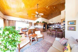 TV, offices - Luxury Villa | Infinity Pool & Ocean Views (Playa Potrero)