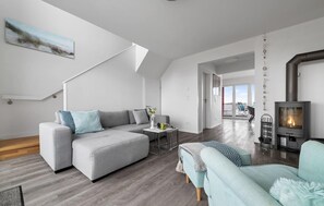 Smart-tv och eldstad