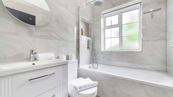 Hair dryer, towels