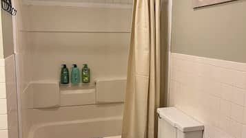 Towels, soap, shampoo, toilet paper