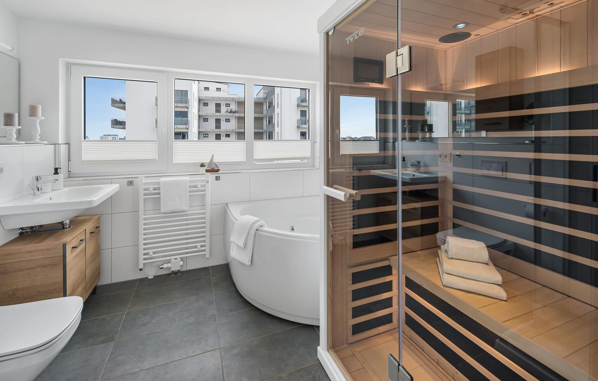Shower, hair dryer