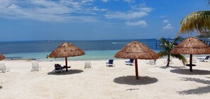 On the beach, white sand - Oceanfront Condo at Unique Location (Cancun)