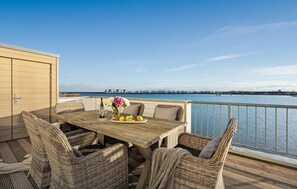 Outdoor dining - Beach front apartment in Olpenitz (Olpenitz)