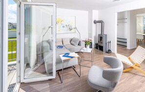 TV, fireplace - Stunning apartment in Olpenitz with sauna (Olpenitz)