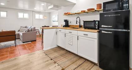 The Recharge-2 bedroom unit with in-unit washer & dryer, large TV, & kitchenette