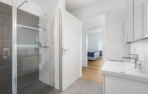 Shower, hair dryer