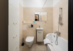 Free toiletries, hair dryer, towels