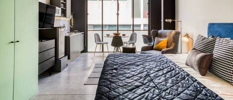1 dormitorio, tabla de planchar con plancha, cuna de viaje y wifi