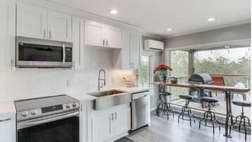Microwave, oven, stovetop, dishwasher