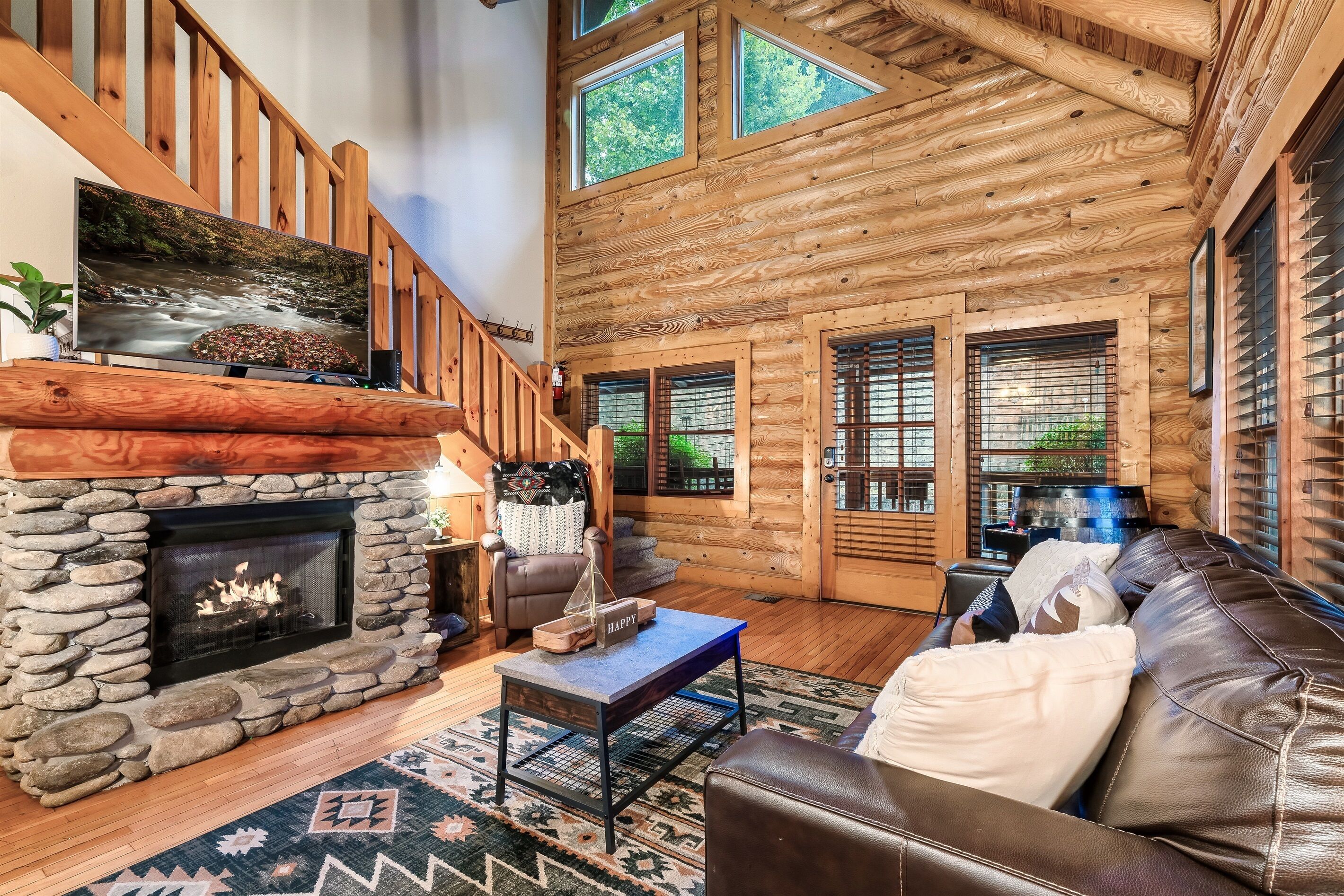 Smart TV, fireplace, video games