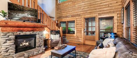 Smart TV, fireplace, video games