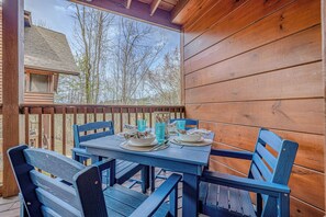 Outdoor dining - Three-Story Cabin w/ King Suites, Resort Pools, & Outdoor Grill! (Pigeon Forge)
