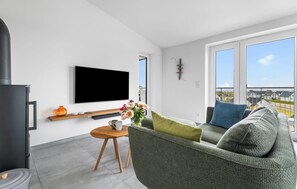 Televisión y chimenea 