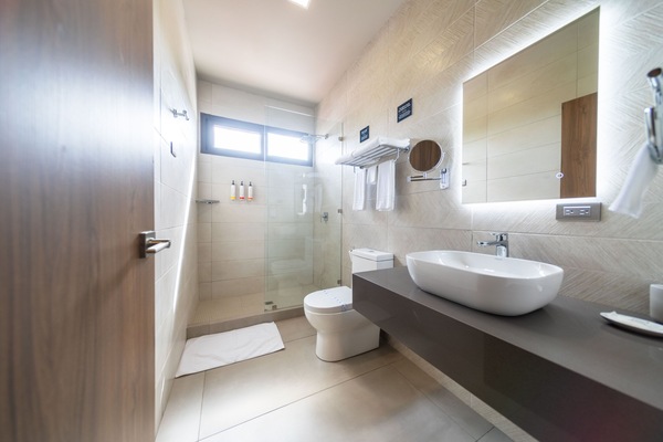 Premium Double Room, Private Bathroom, Garden View (One Queen Room 2.04) | Bathroom | Shower, hair dryer, towels, soap