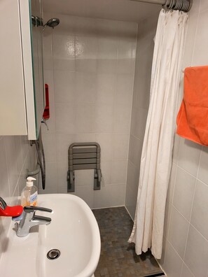 Ducha, artículos de tocador gratuitos, secador de pelo, toallas