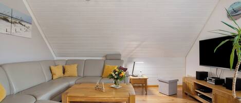 Fernseher, DVD-Player, Stereoanlage