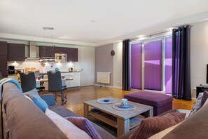 TV, DVD player, stereo - Apartment 'Fewo Birkenallee - Lavendel' with Private Terrace (Deinste)