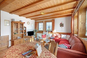 TV, DVD player, ping pong