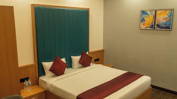 Premium Room, City View | Desk, laptop workspace, blackout drapes, iron/ironing board