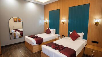 Superior Room | Desk, laptop workspace, blackout drapes, iron/ironing board