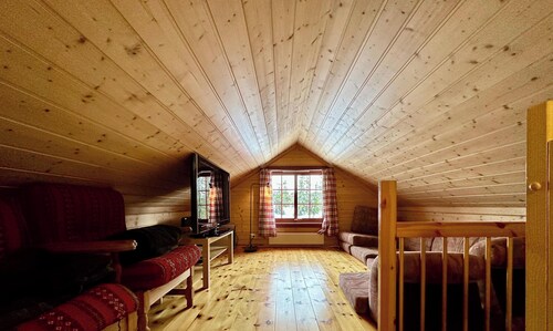 Large cabin Sjusjøen best view, sauna, ski in/out