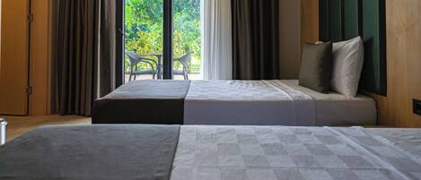 Deluxe Room, Multiple Beds | Premium bedding, minibar, in-room safe, desk