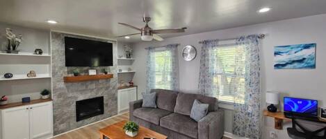 TV connectée, cheminée