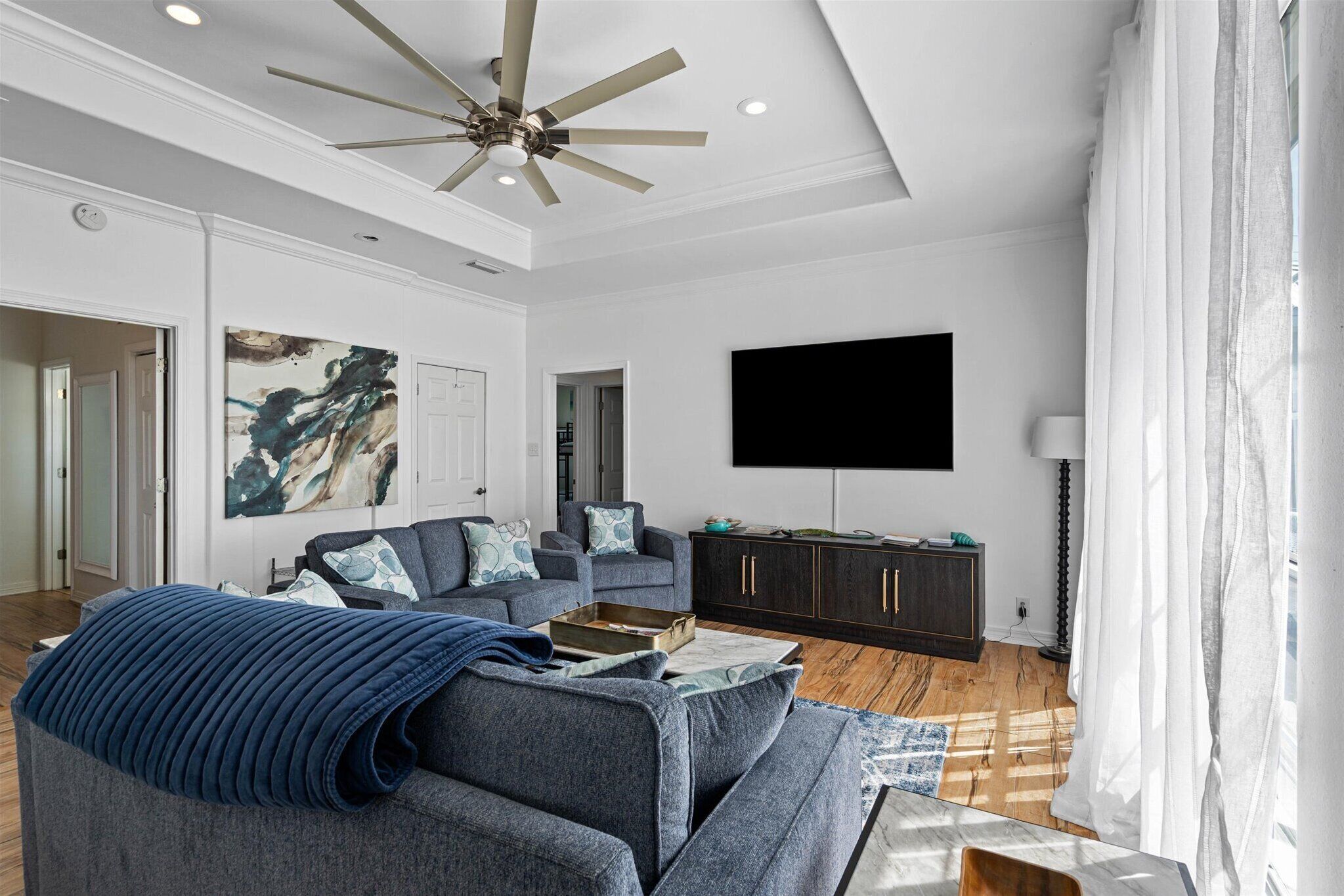 TV, DVD player, books