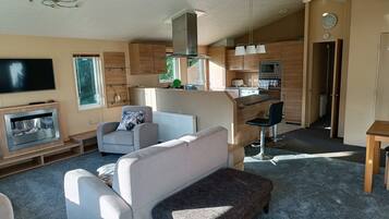 TV connectée, cheminée