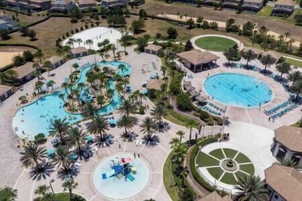 Outdoor pool, a heated pool - The Marvel Mansion 6BR Resort Pool Home Near Disney (Four Corners)