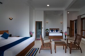 Family Quadruple Room | 1 bedroom, desk, iron/ironing board, bed sheets