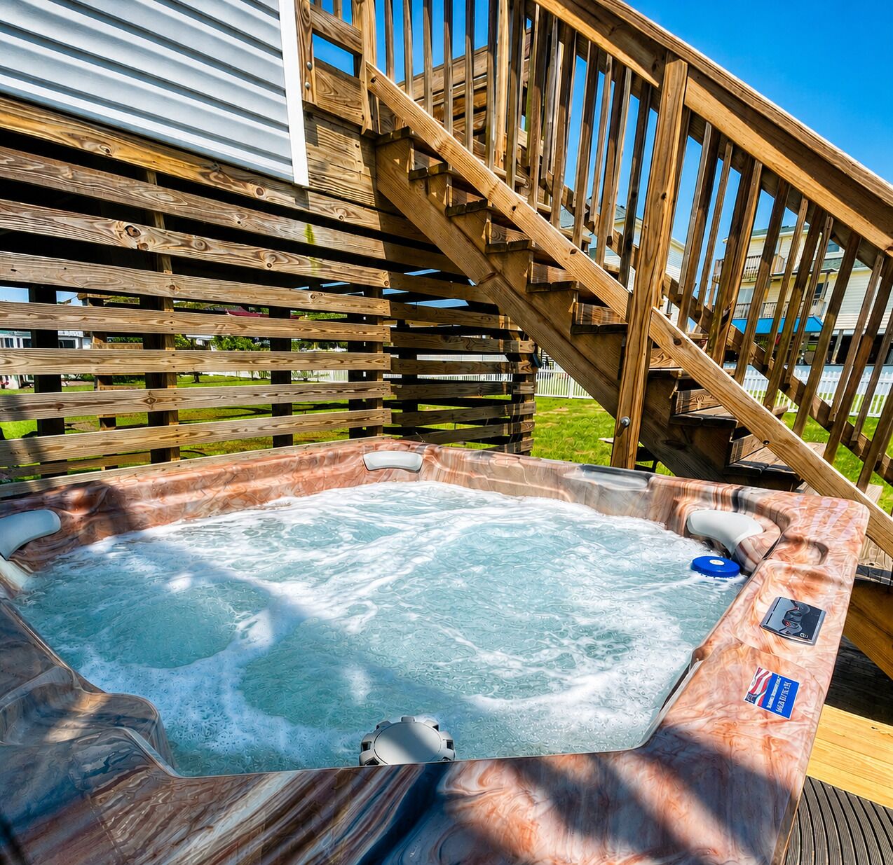 Outdoor spa tub