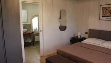 Firemannsrom – deluxe, utsikt mot vingård | Italienske Frette-laken, sengetøy av topp kvalitet og dundyner