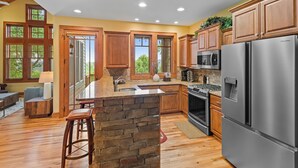 House, Multiple Beds, Fireplace, Mountain View (Haven on the Ridge at Echota) | Private kitchen - Haven on the Ridge at Echota (Banner Elk)
