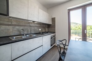 Fridge, oven, stovetop, dishwasher