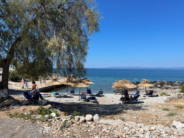 サンラウンジャー、ビーチタオル