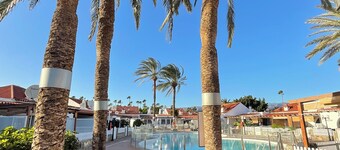 Bungalow con Césped Privado y Piscina de Agua Salada. En Maspalomas, GC!