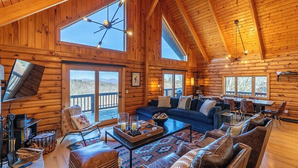 House, Multiple Beds, Hot Tub, Mountain View (This Must Be The Place) | Living area - This Must Be The Place (Blowing Rock)