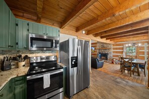 Cabin, Multiple Beds, Hot Tub, Mountain View (6 Bears Cabin) | Private kitchen | Fridge, microwave, oven, stovetop - 6 Bears Cabin (Banner Elk)