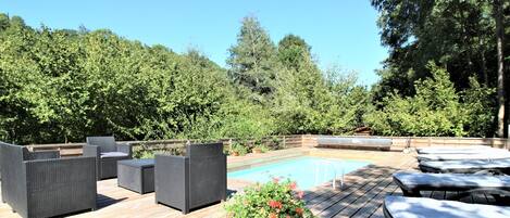 Piscine extérieure, piscine chauffée