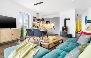 Fernseher, Kamin
