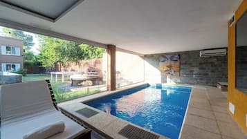 Indoor pool, outdoor pool, open open 24 hours a day, pool umbrellas