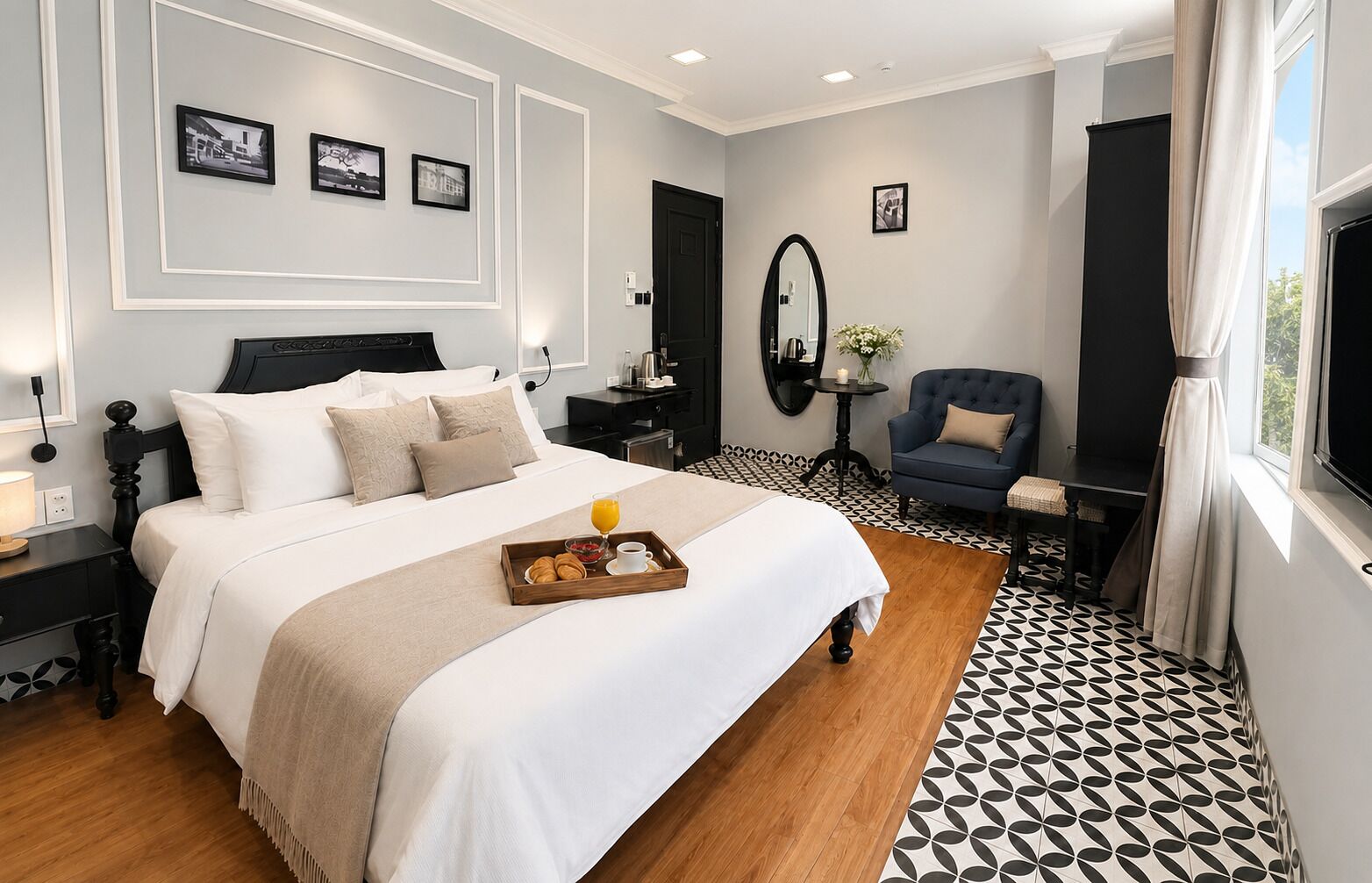 Habitación doble superior, 1 cama de matrimonio | Cortinas opacas y sistema de insonorización