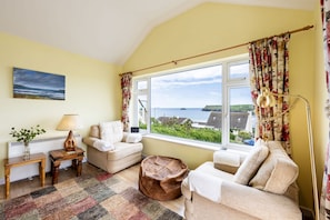 TV, fireplace, DVD player, books